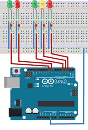1.8.2 Arduino traffic lights